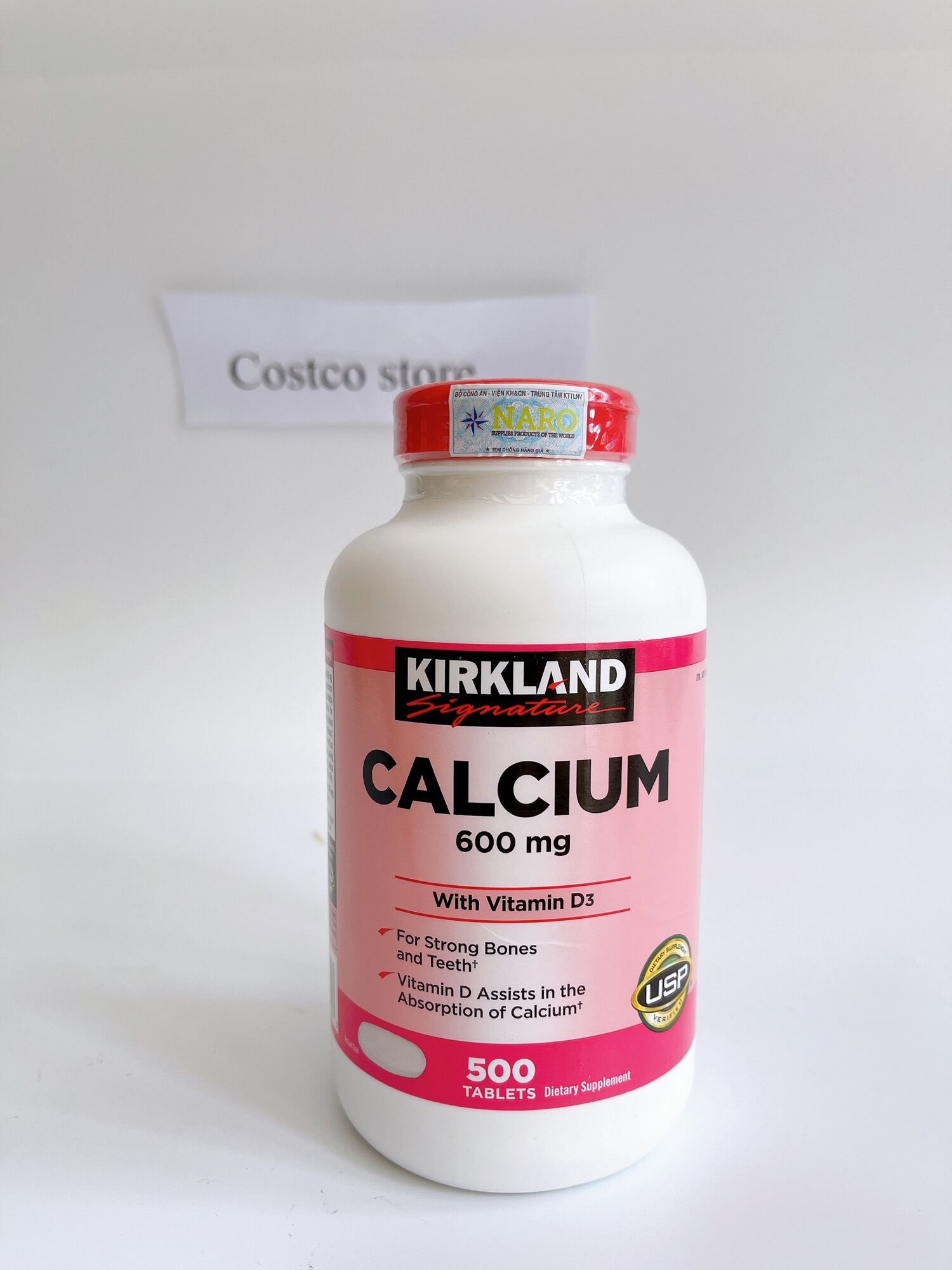 [Hcm]Viên Uống Canxi Kirkland Calcium 600Mg + D3 500 Viên Của Mỹ Date Mới