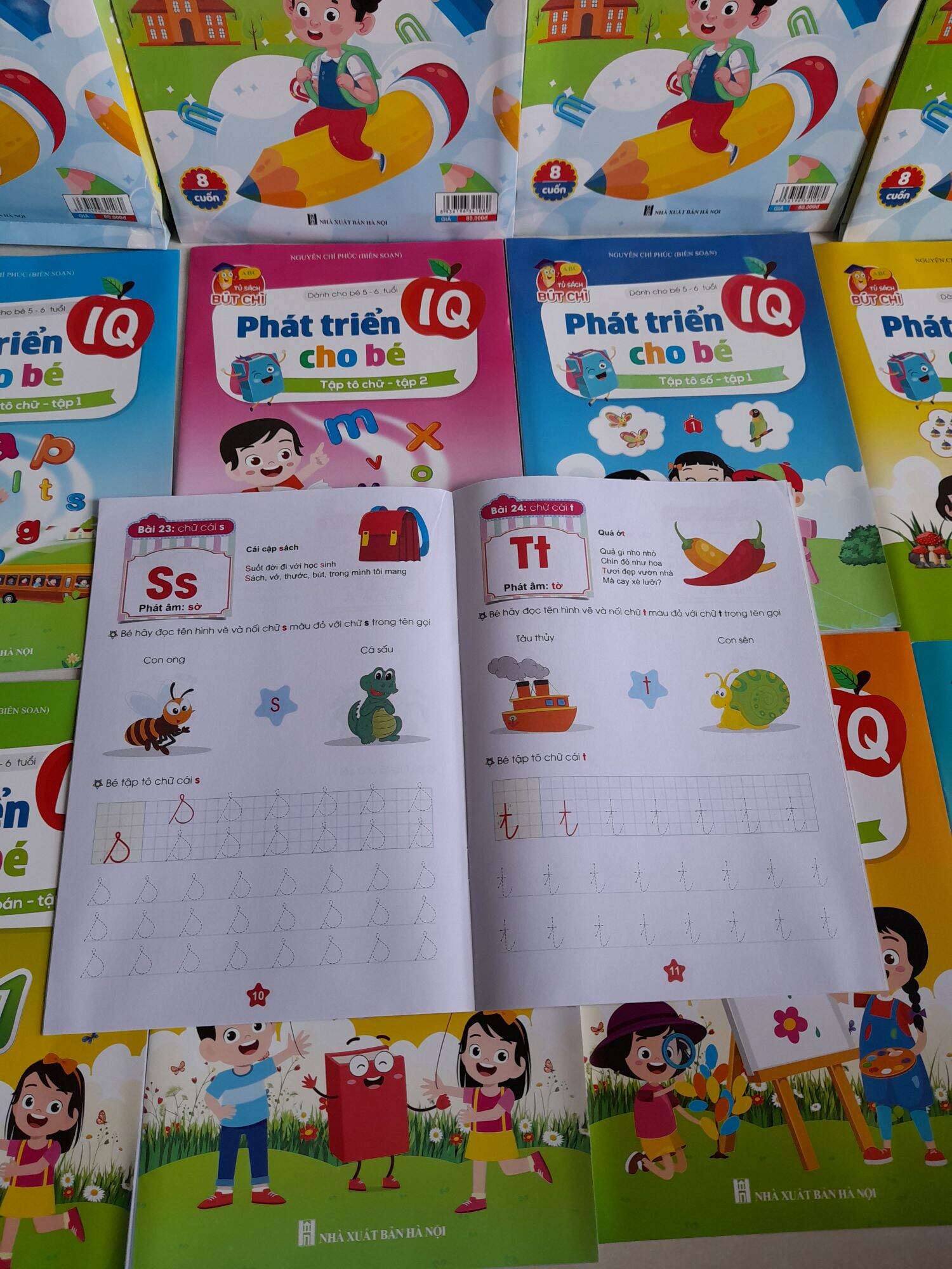 [HCM] PHÁT TRIỂN IQ CHO BÉ 5-6 tuổi ( túi 8 cuốn)