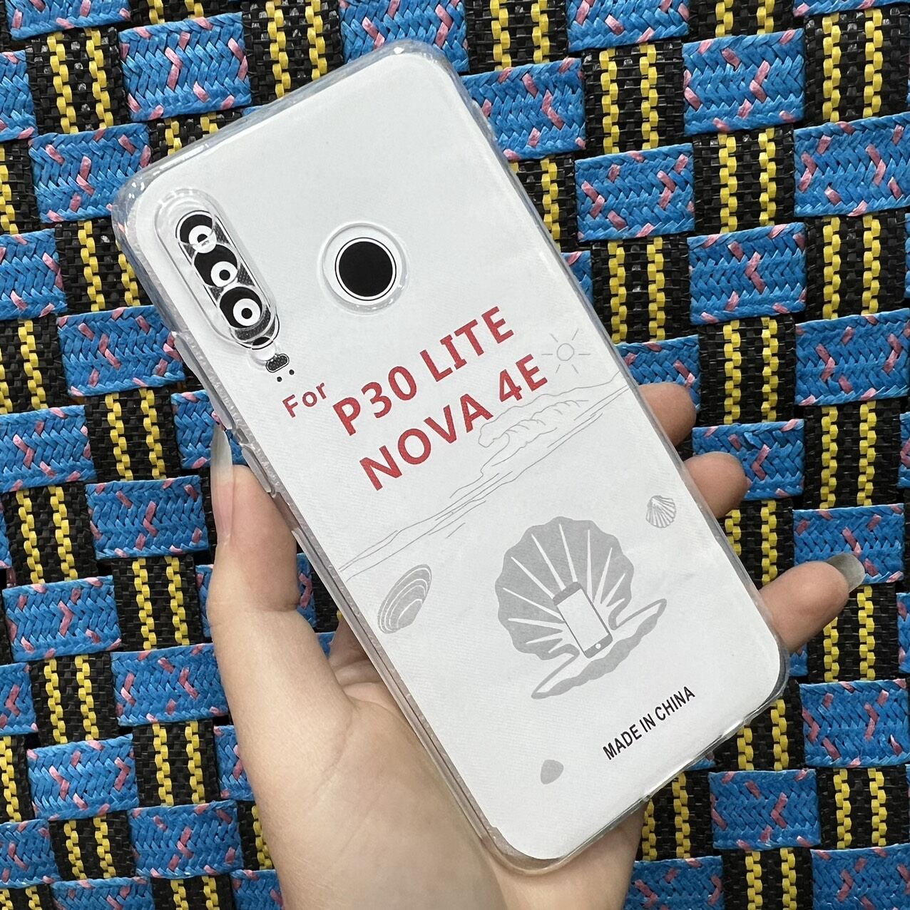 Case ốp lưng Huawei P30 lite / Nova 4E dẻo trong suốt viền nhám chống trượt bảo vệ camera