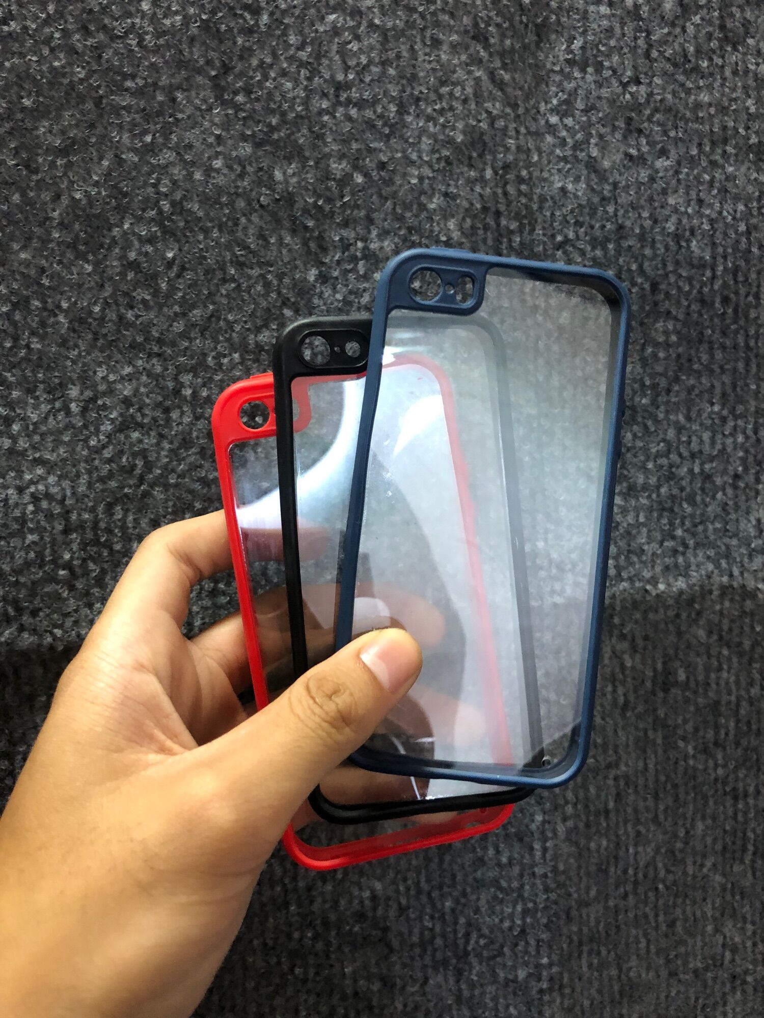 Ốp lưng iphone X/Xs trong suốt viền nhựa dẻo.
