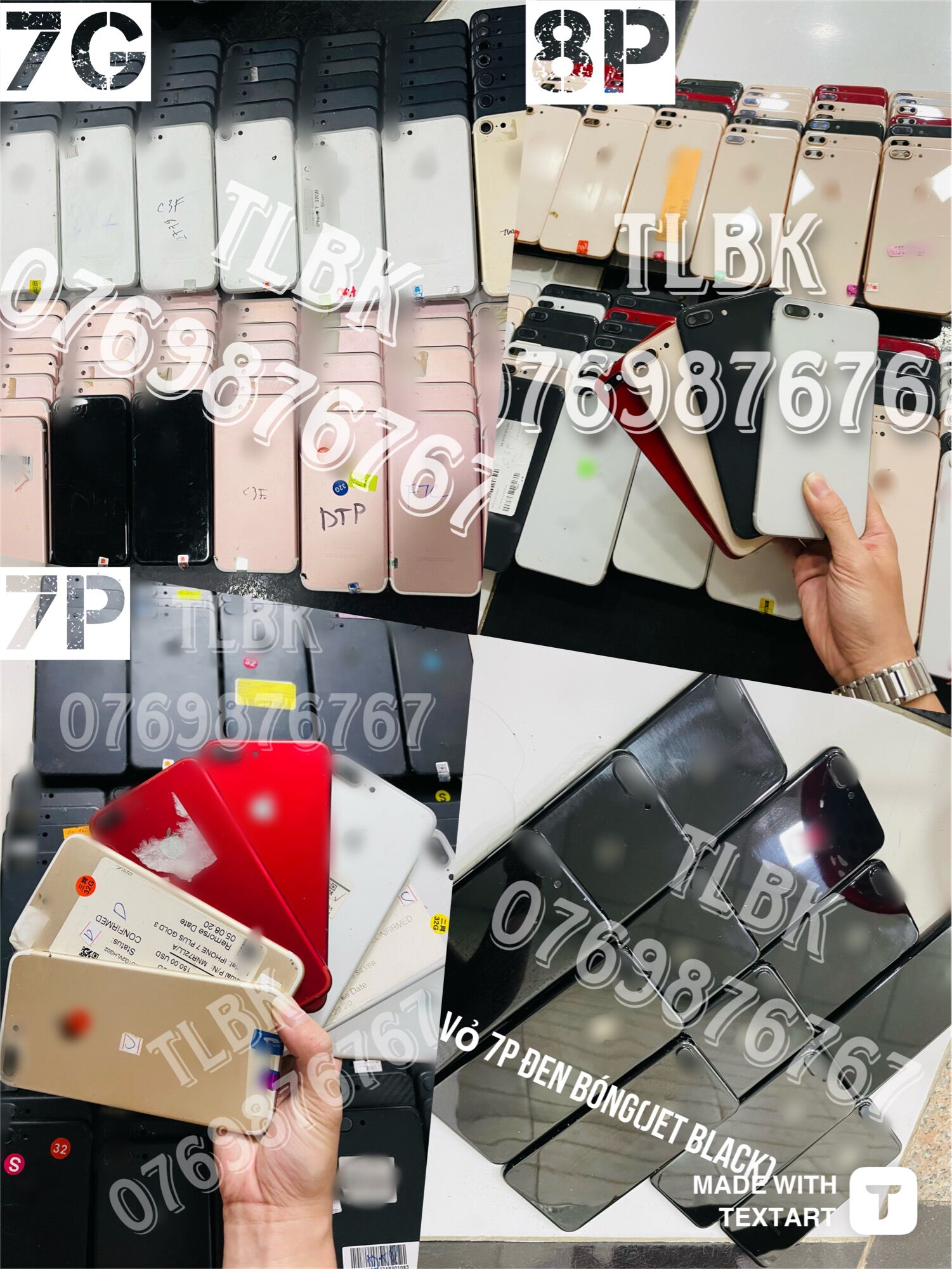 Tổng hợp vỏ ip các dòng 6g,6s,6sp,6p,7g,7p,8p chuẩn tháo máy đẹp phẩy giá tốt