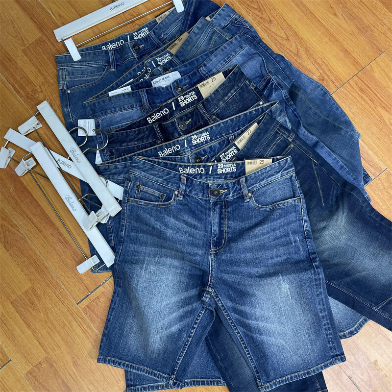 Authentic Baner Summer Thin Denim Quần Short, Quần Đùi Nam Rộng Rãi Thoải Mái Ôm Vừa Vặn Five Point 