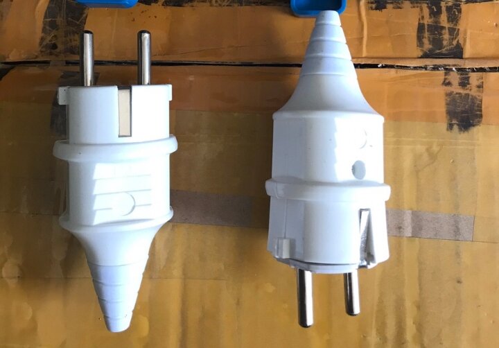 Phích cắm 2chấu 16A, phích cắm 2chấu cho máy phát điện chạy xăng 2kw 3kw 5kw, phích cắm 2chấu 16A cho máy phát điện chạy dầu 2kw 3kw 5kw, phích cắm điện 2chân cho máy phát điện 2.5kw 5kw hyundai samdi kipor kama Yokohama tiger yamabishi yanmax