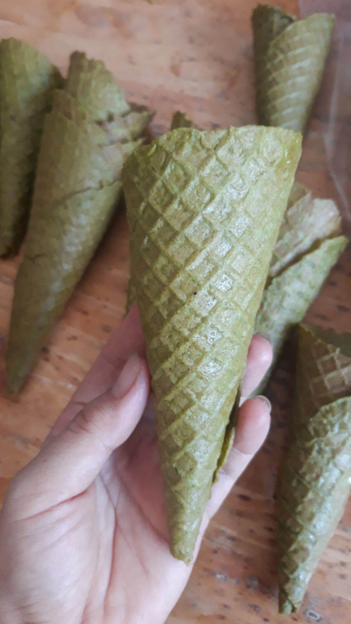 Bịch 5 cái bánh ốc quế Matcha ăn kem