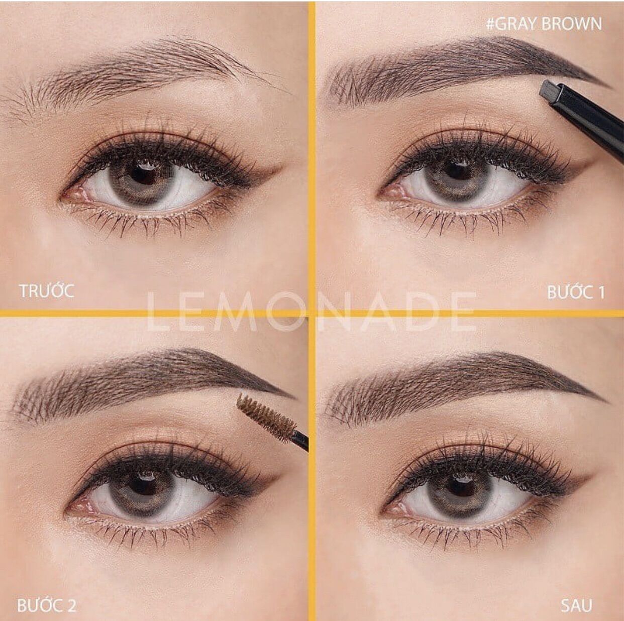 [ mẫu mới 2023 ] Chì kẻ mày 2 đầu Lemonade Want It Got It Dual Eyebrow