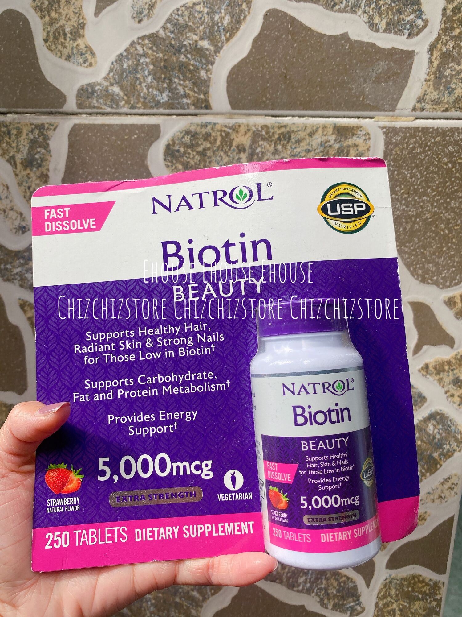 Biotin 5000 Mcg 250 Viên Của Mỹ - Biotin 5000 mcg