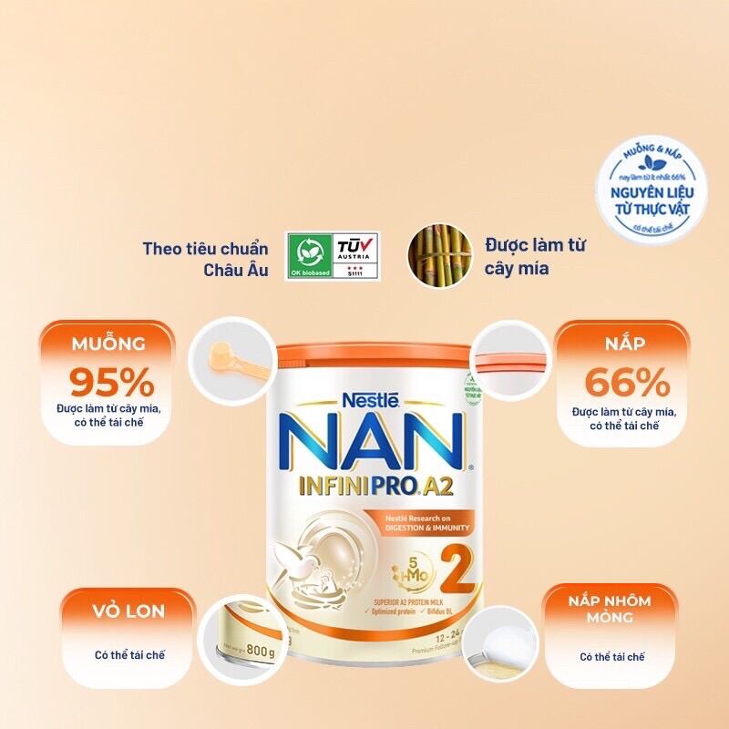 Sữa Bột Nestle Nan Infinipro A2 2 - Hộp 800g