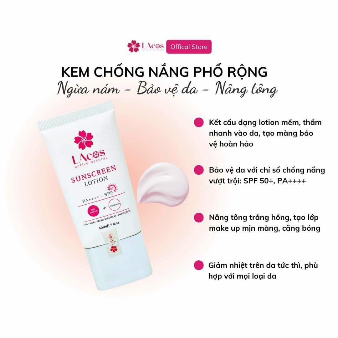 Kem chống nắng Phổ Rộng LAcos