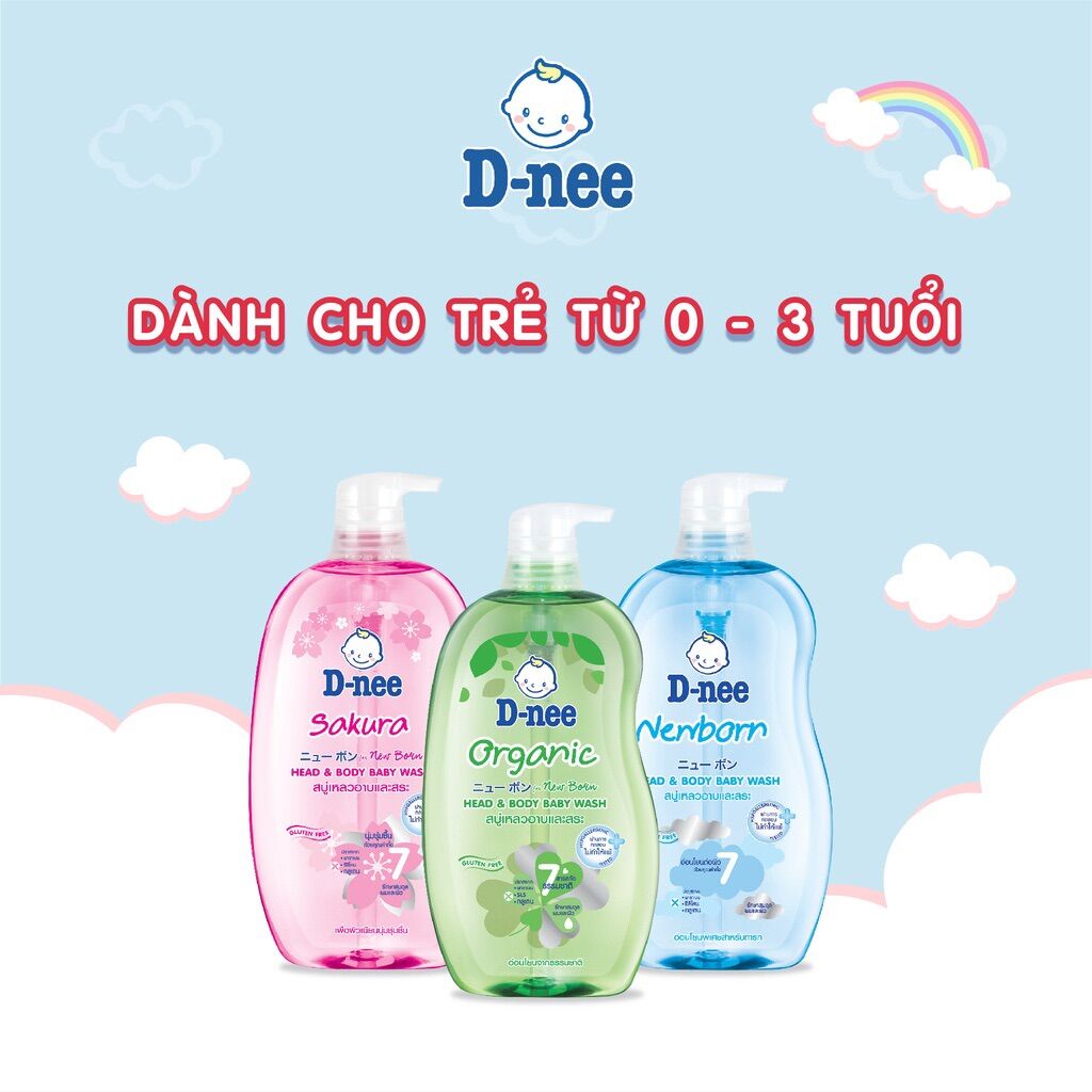 Tắm gội toàn thân Dnee Pure Thái 380ML
