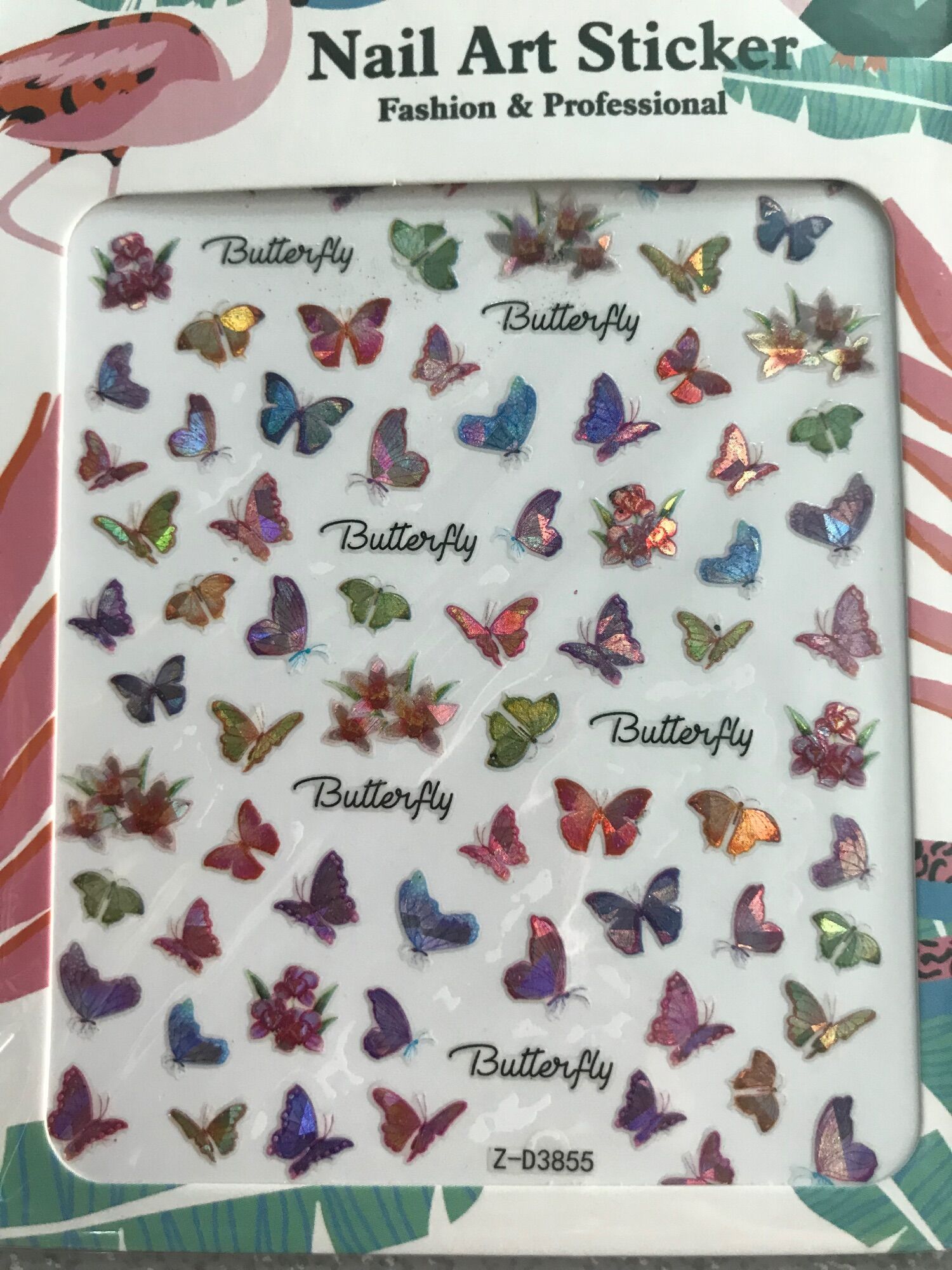 Sticker bướm dán móng nhiều mẫu