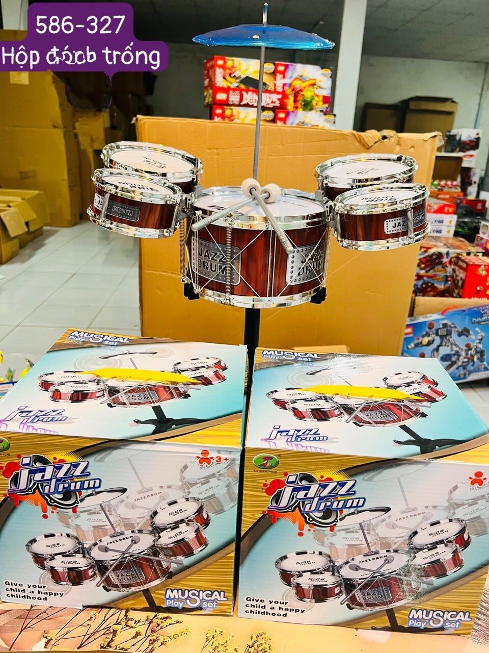 Bộ trống 7 món cho bé. Đồ chơi trẻ em cao cấp