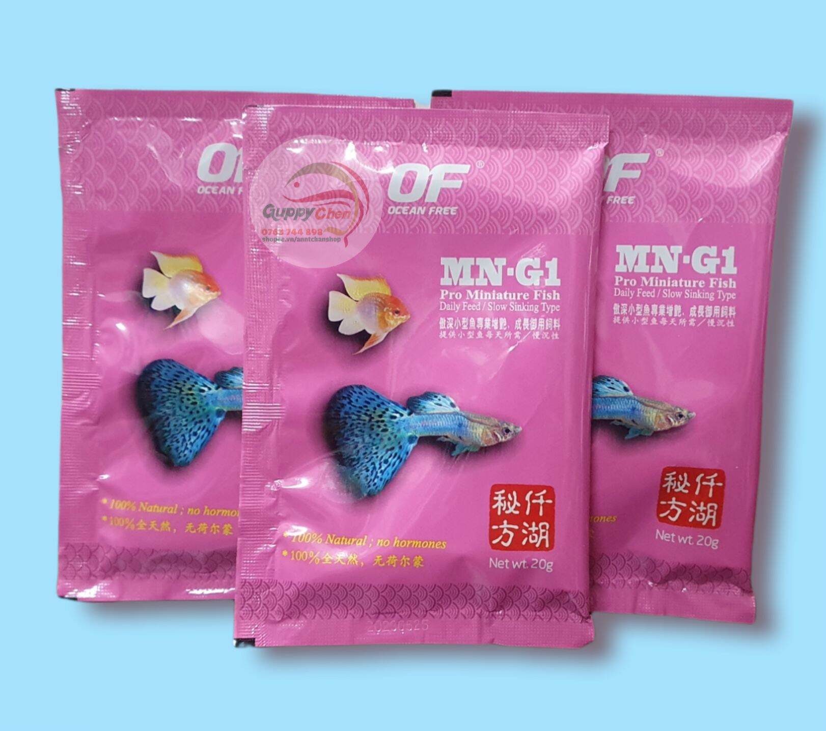 (Gói 20Gram) Thức ăn MN-G1 cao cấp cho cá nhỏ, cá Guppy, Cá Phượng Hoàng, Cá Neon