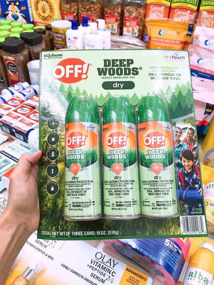 Xịt chống muỗi OFF DEEP WOODS 170g của Mỹ