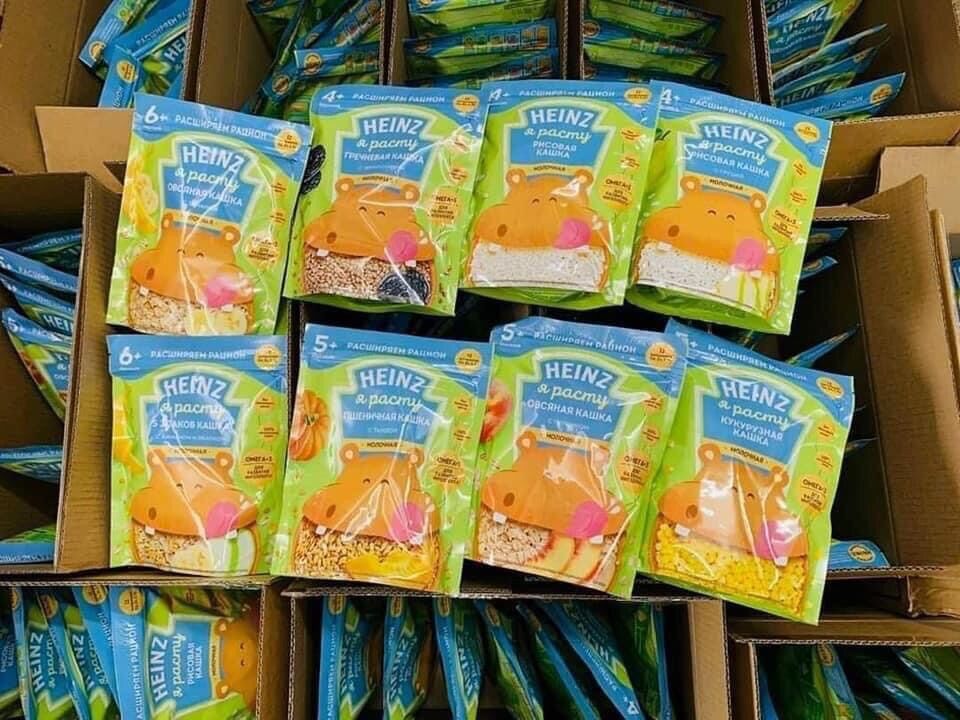 Bột ăn dặm heinz nga cho bé từ 4m+ mẫu mới date 2025