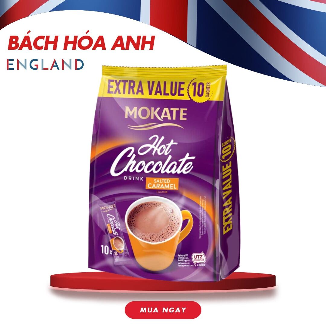 Hàng Chuẩn Anh Bột Socola pha sẵn Mokate Salted Caramel Hot Chocolate