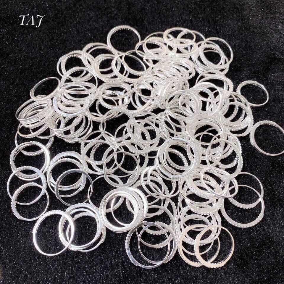 Nhẫn 1 hàng đá, Nhẫn nữ Đính đá, chất liệu Bạc Ta-bacquynhanh