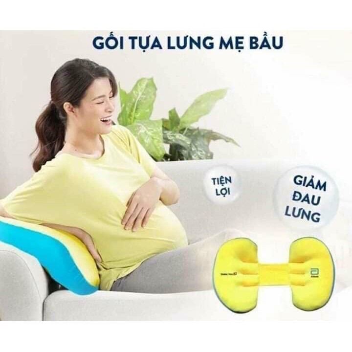 Gối bà bầu Similac mom kích thước 72x45x10cm màu vàng mềm mịn , thoải mái