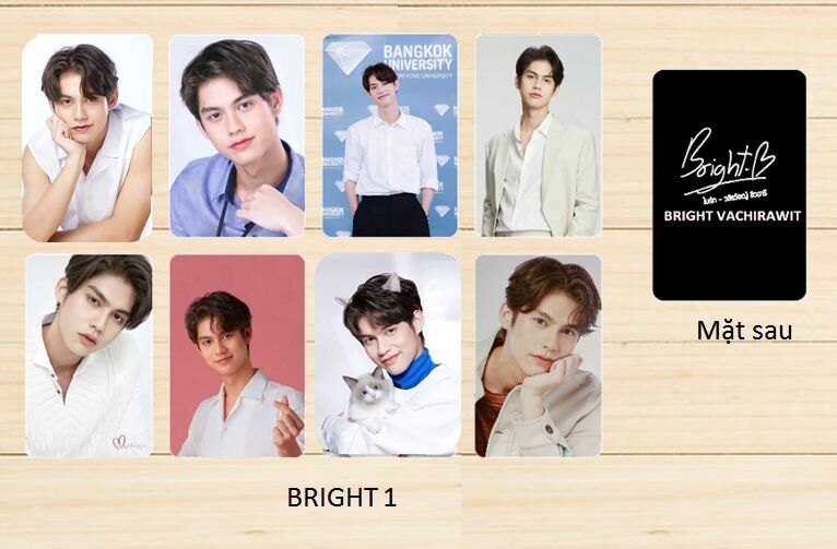SET 8 ảnh bo góc Bright Vachirawit size 5,8 x 8,8
