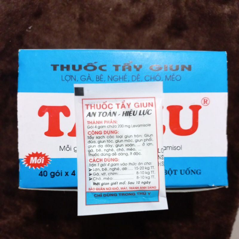 Tayzu xanh/vàng thuốc tẩy giun 4g