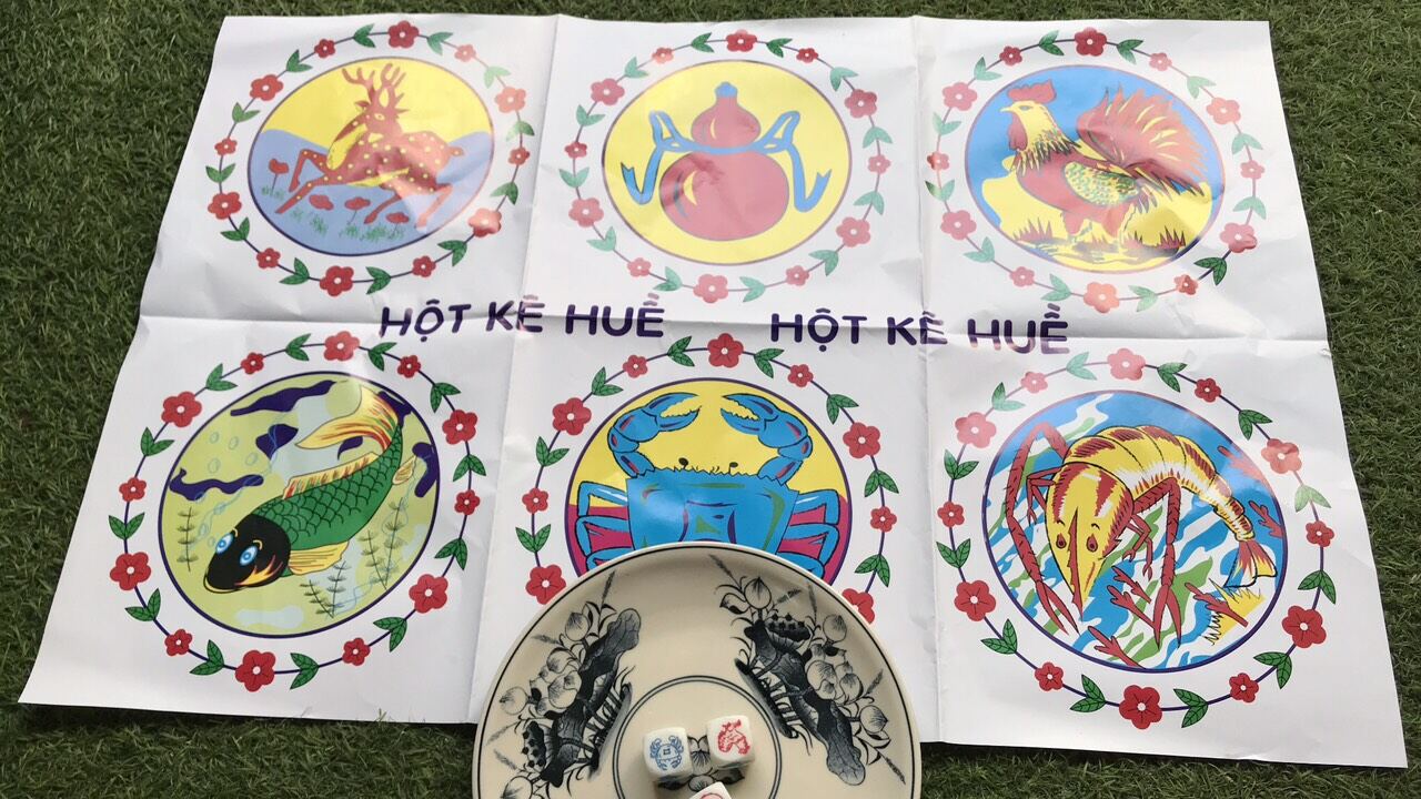 Bộ đồ chơi Bầu Cua Tôm Cá hạt bằng đá