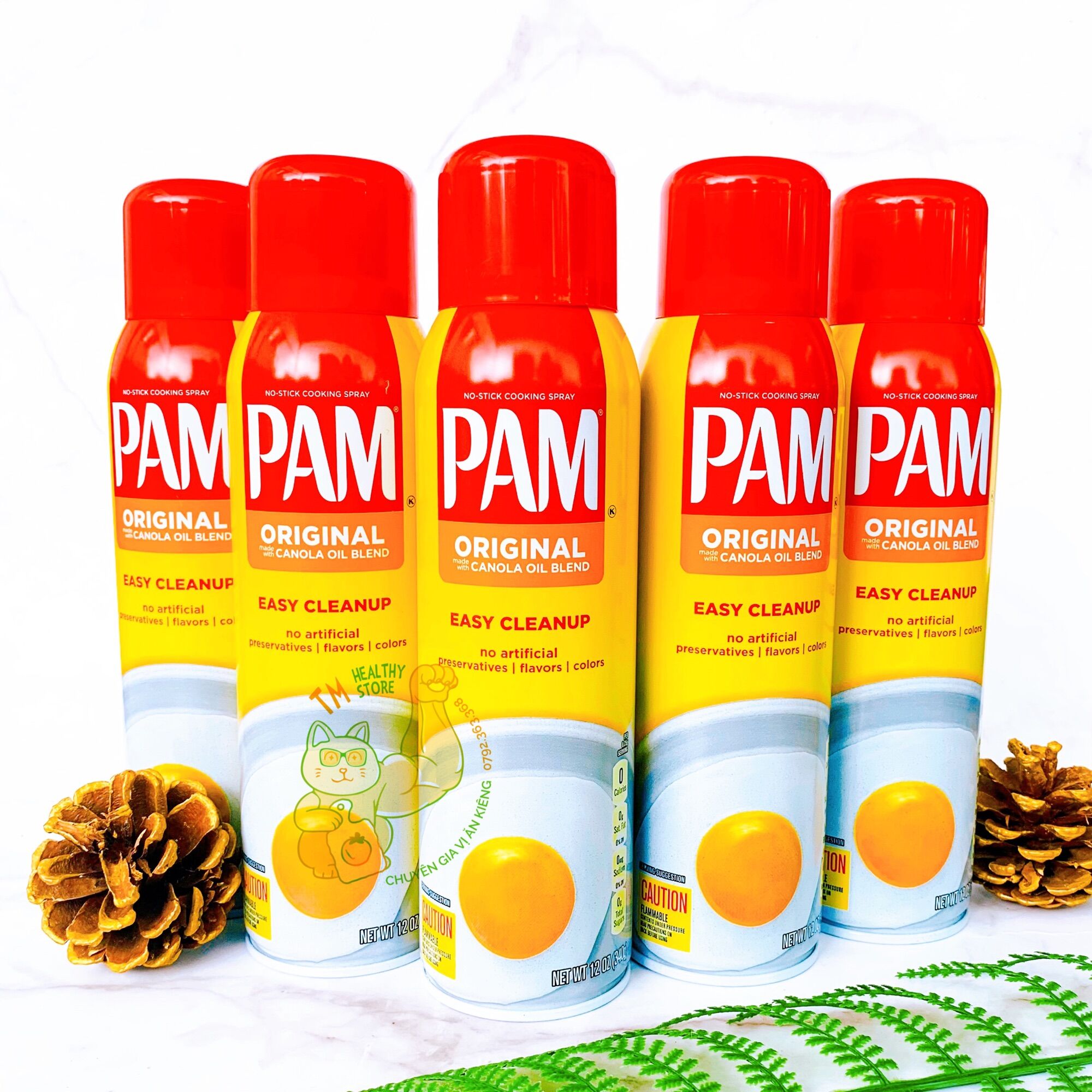 Dầu xịt ăn kiêng pam 0 calo 12oz ~1200 lần xịt