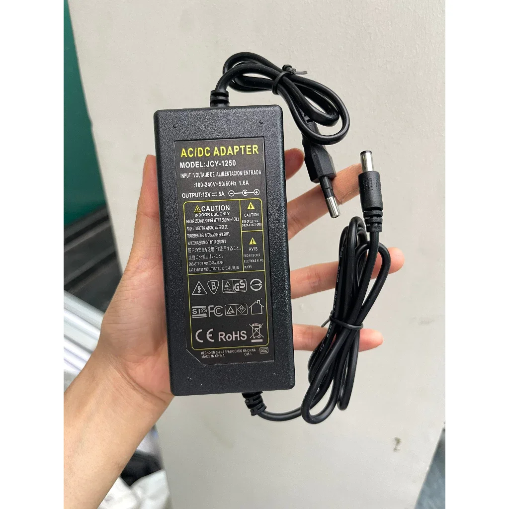 Nguồn đèn nét adapter 12V 5A - Nguồn dùng cho máy bơm12v 5a
