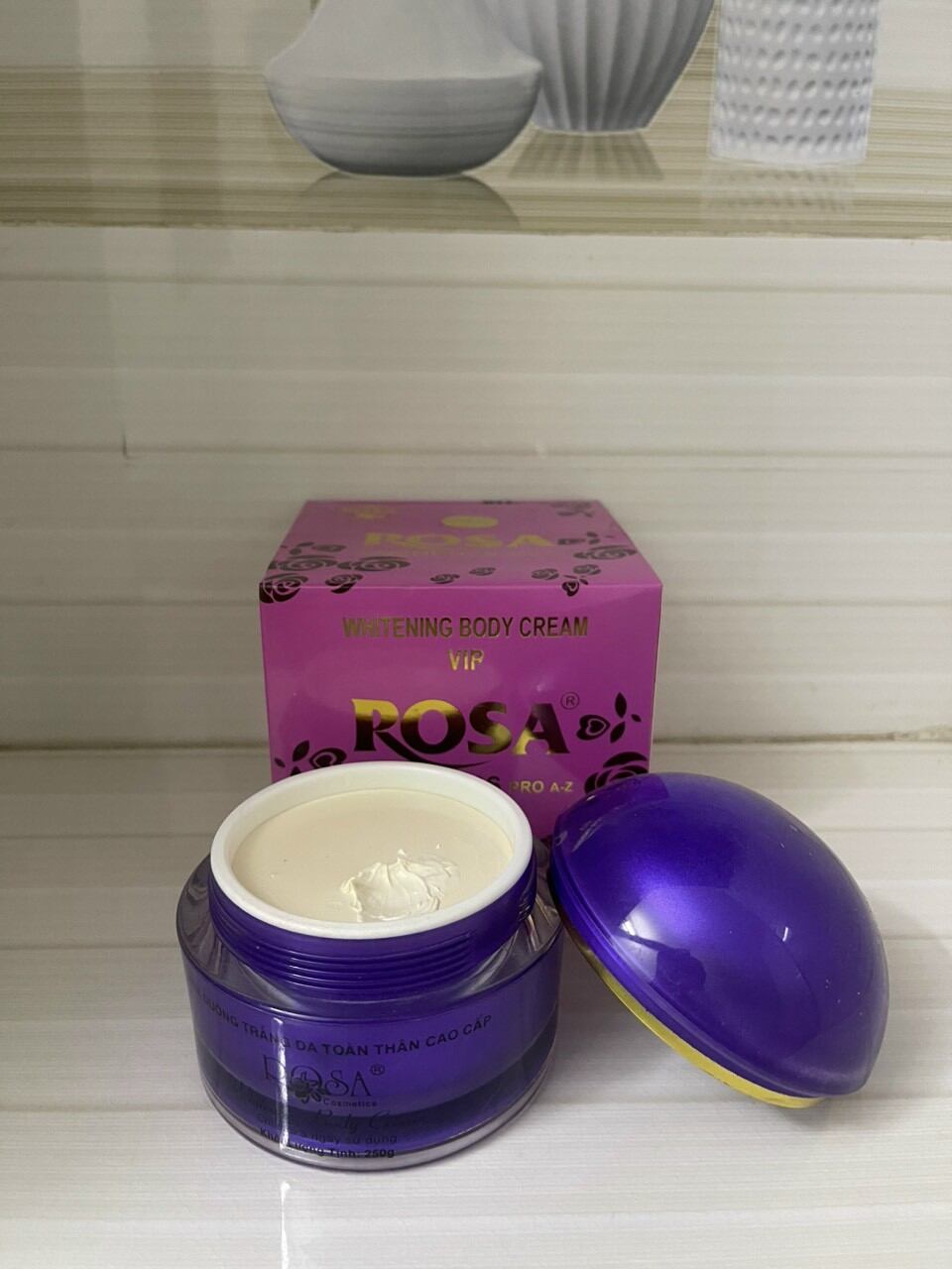 kem body trắng da rosa tím 250g