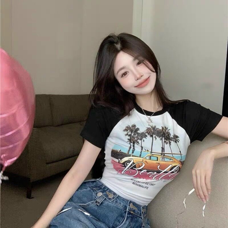 Áo croptop phối tay những cây dừa BG