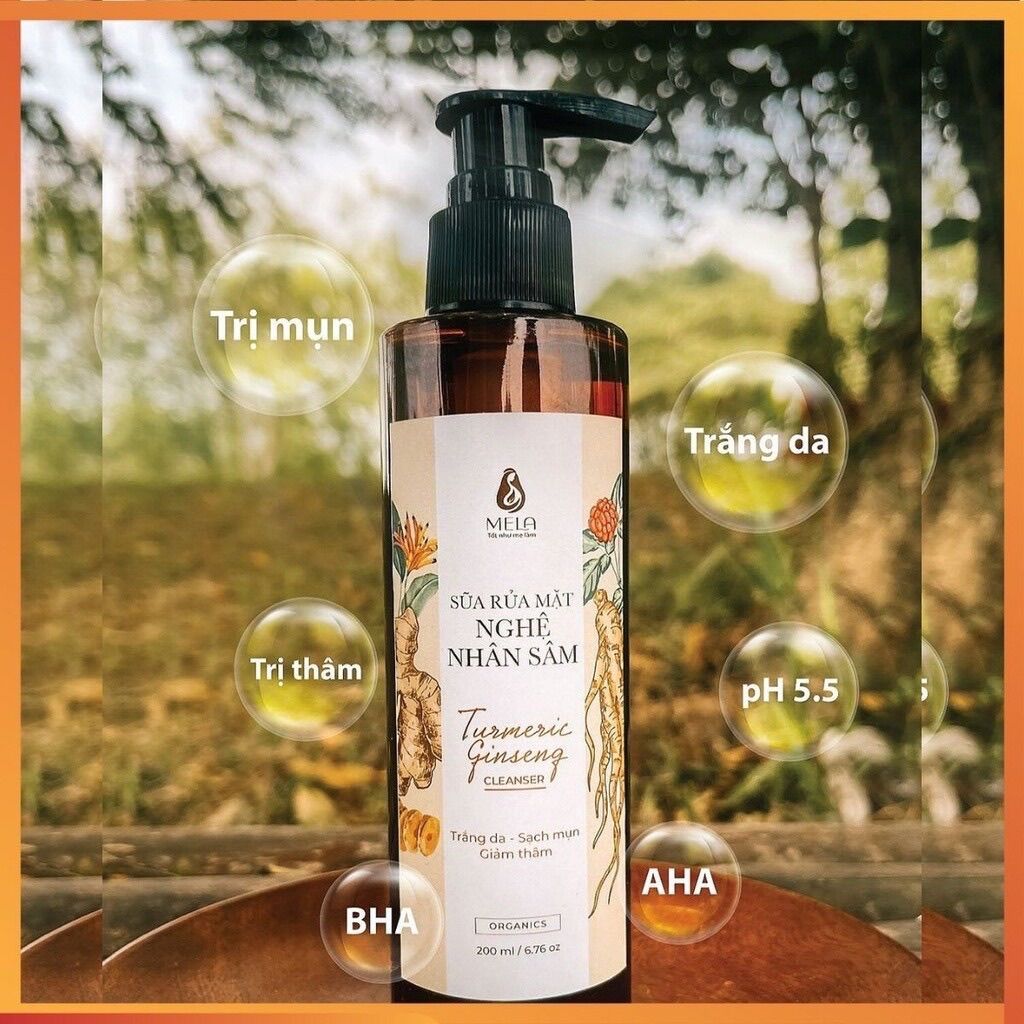 Sửa rữa mặt nghệ nhân sâm Mela 200ml