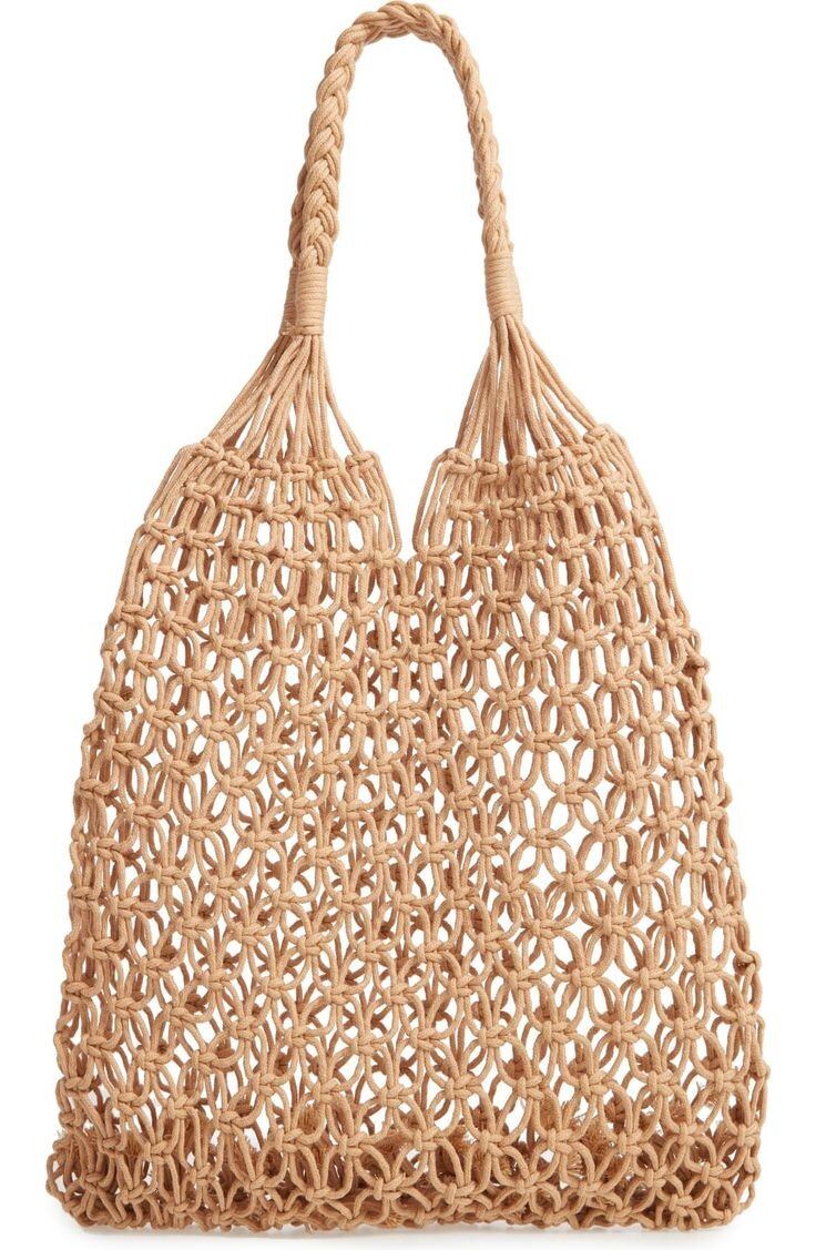 Túi lưới đi biển đan macrame