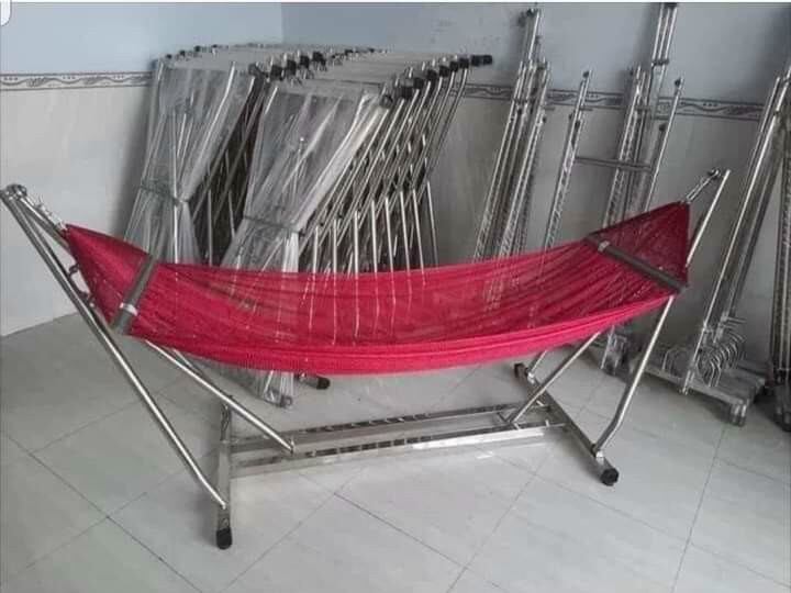 [HCM]Bộ võng inox chân vuông (lưới + khung)