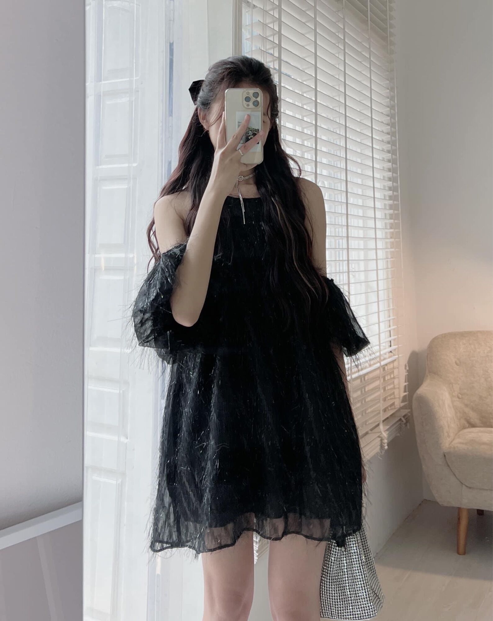 Đầm suông rớt vai
