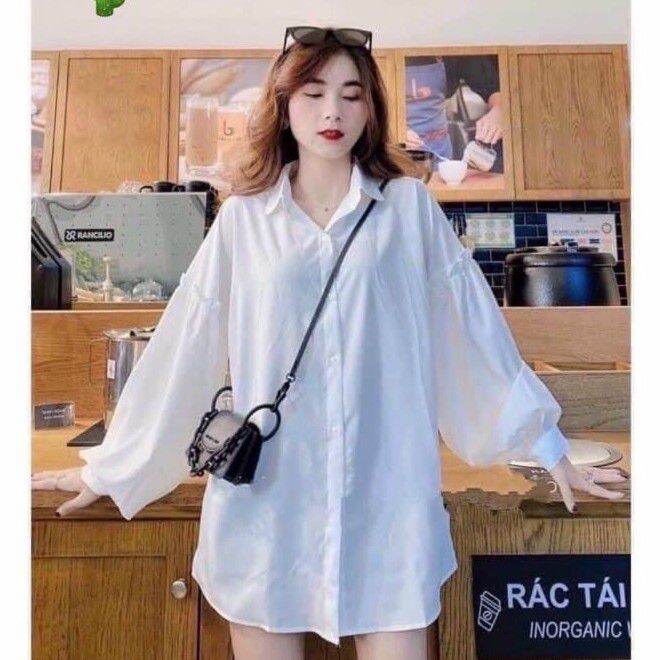 [HCM]Áo sơ mi tay phồng siêu hot