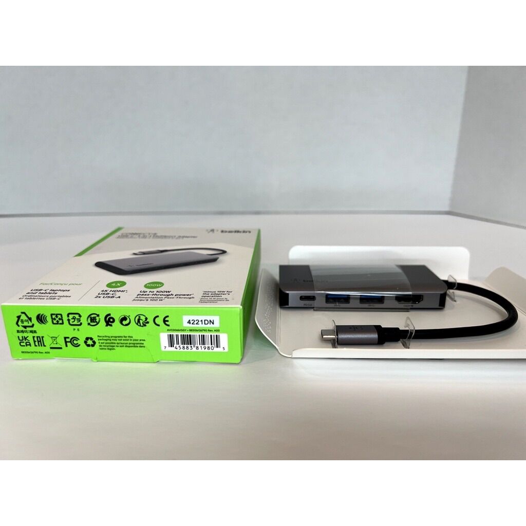 [Chính hãng] Hub chuyển Belkin USB-C 4 in 1 Multiport Adapter 100W