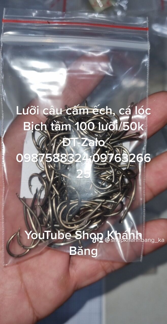 Bịch lưỡi câu cấm cá lóc, ếch