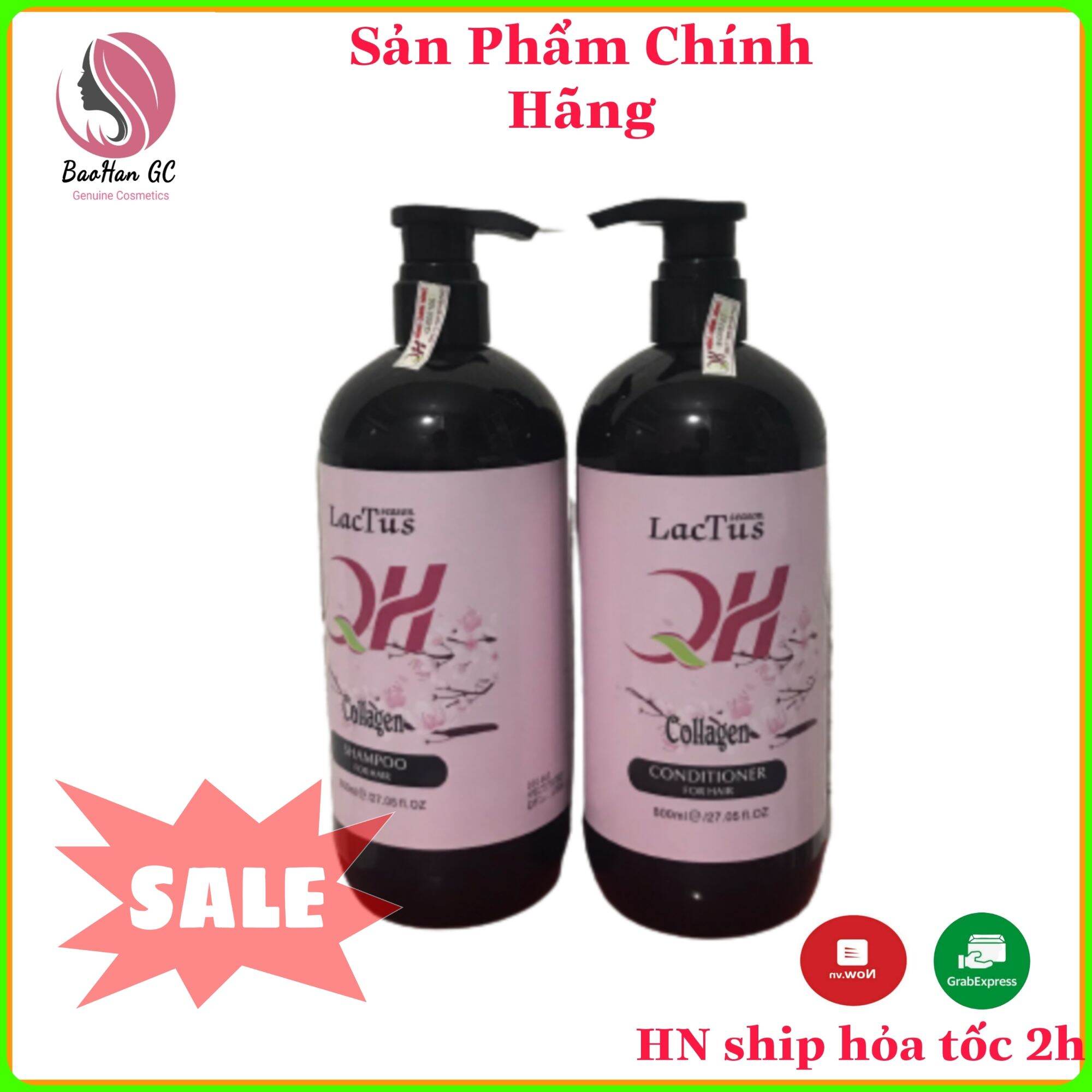 Dầu gội dầu xả QH Lactus season collagen phục hồi chuyên sâu 800ml