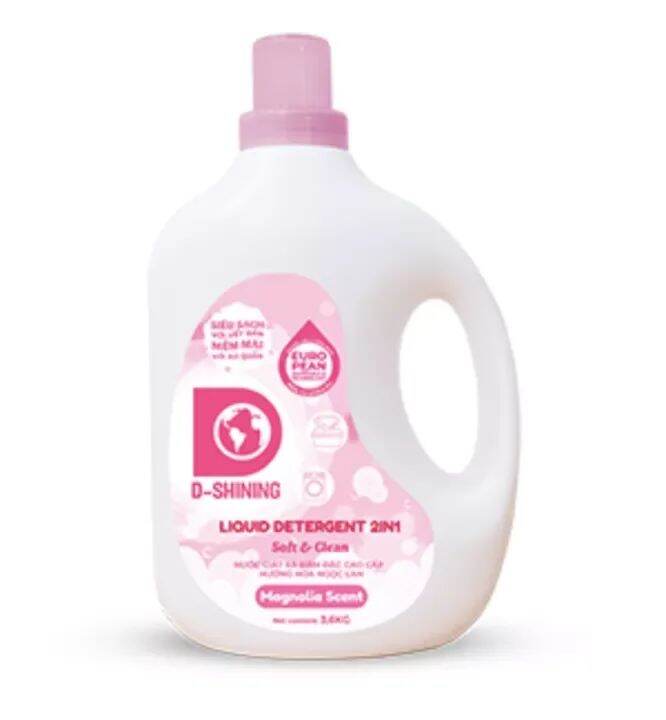Can nước giặt xả đậm đặc 2 in 1 hương nước hoa 3.6kg
