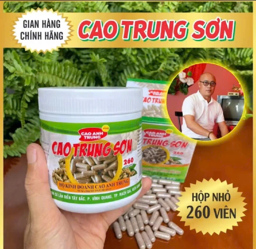 1 hộp 260 viên nhộng Bột ngải đen chống độc Cao Trung Sơn chính hãng