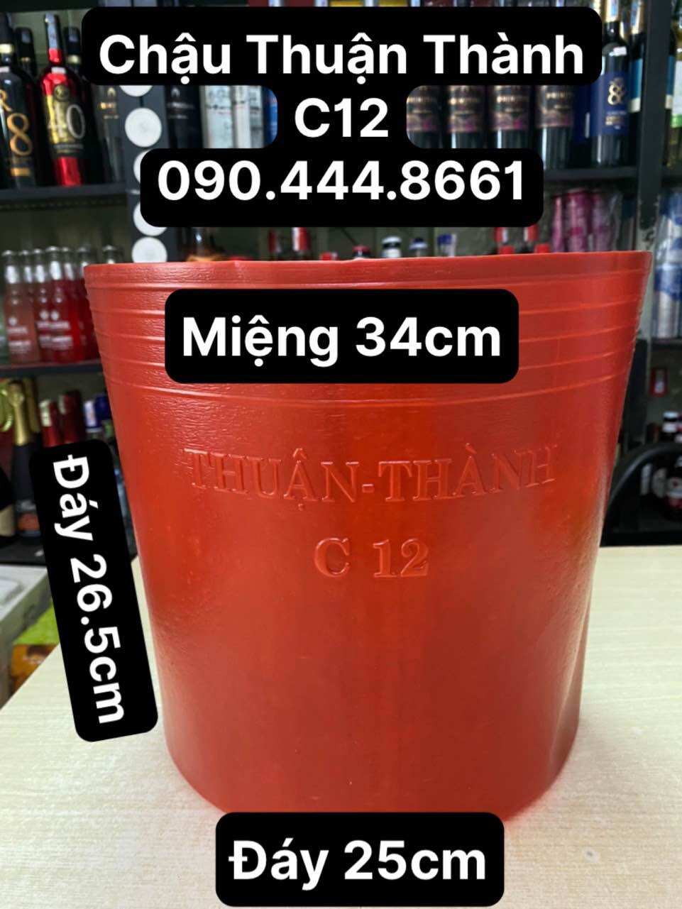 Combo 50 cái chậu nhựa mềm thuận thành -mẫu c12 đỏ