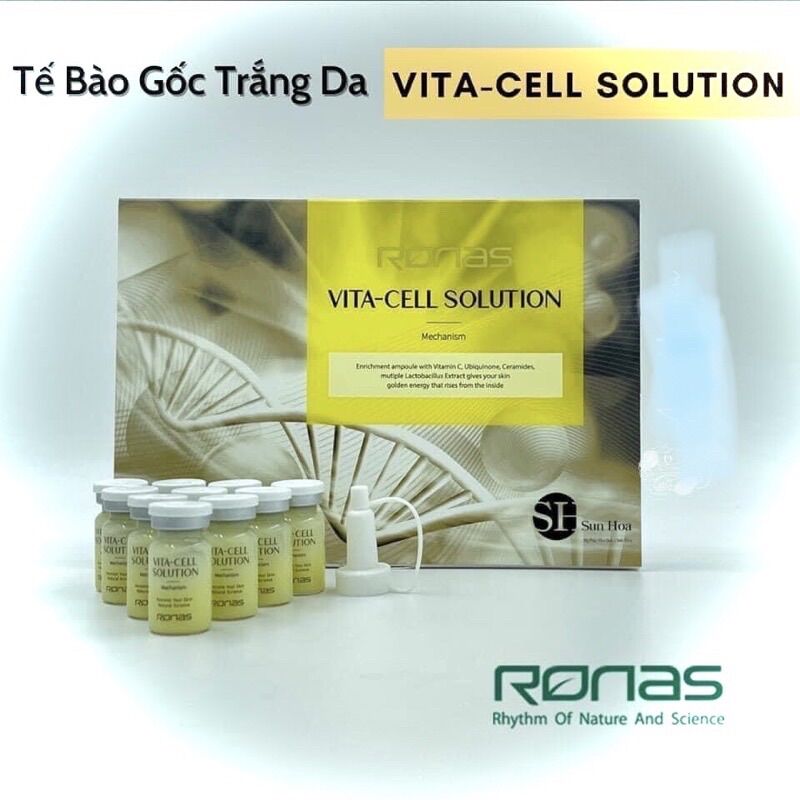 Tế bào gốc vitamin trắng da giảm nám ronas stem vita cell solution chính hãng korea