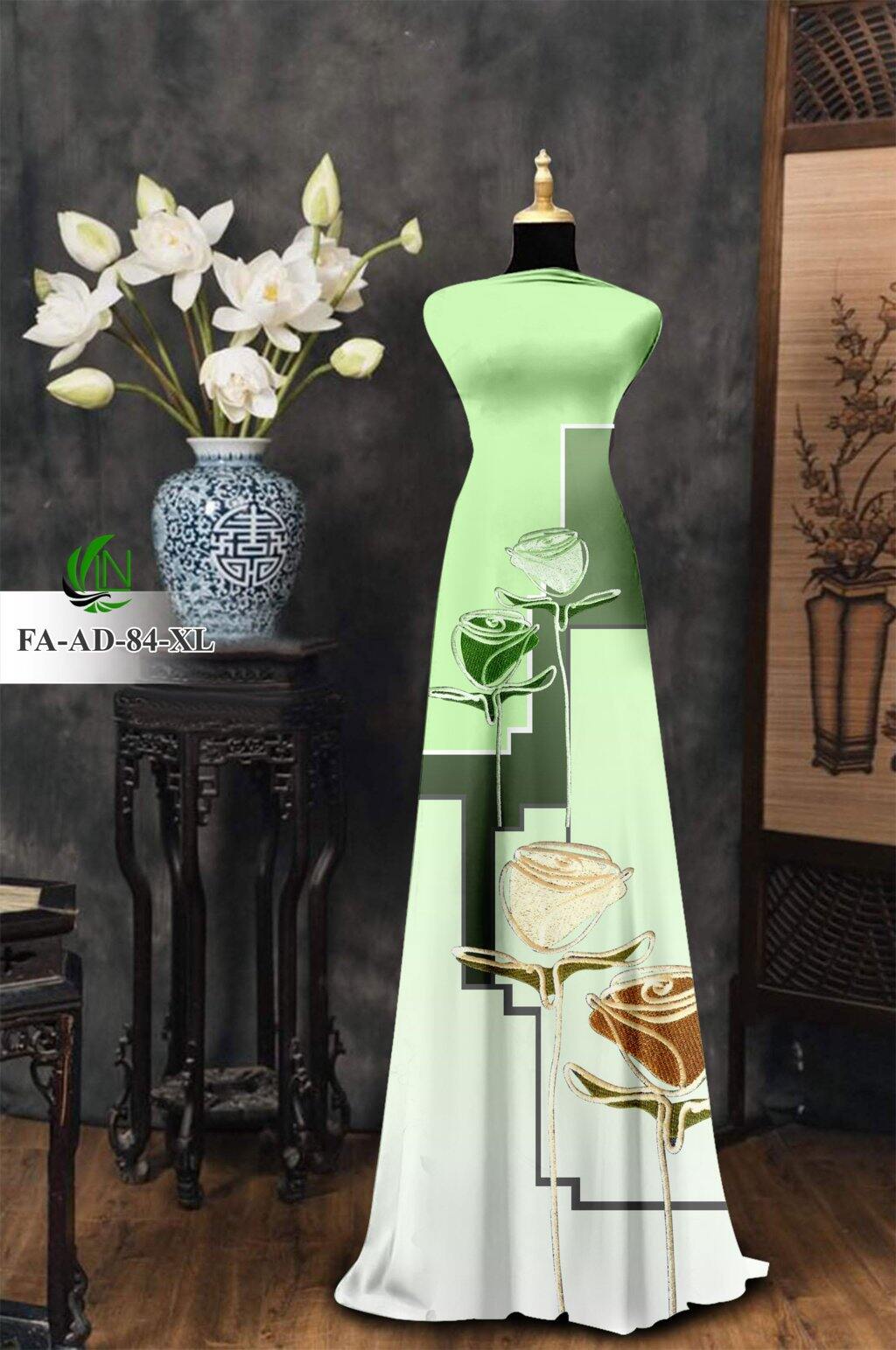Vải áo dài 3d