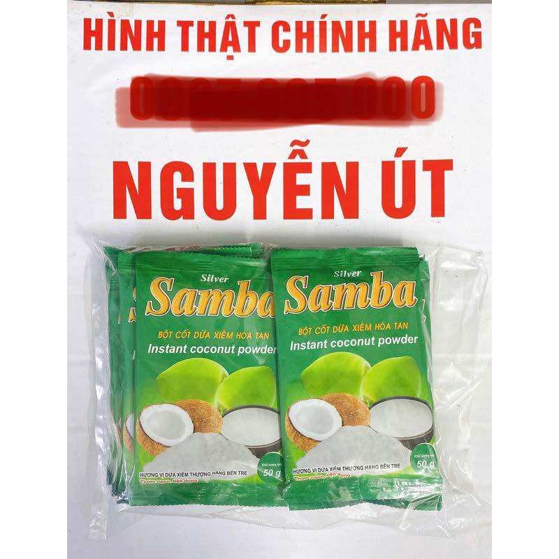 bột cốt dừa sanca lốc 10 gói x 50g