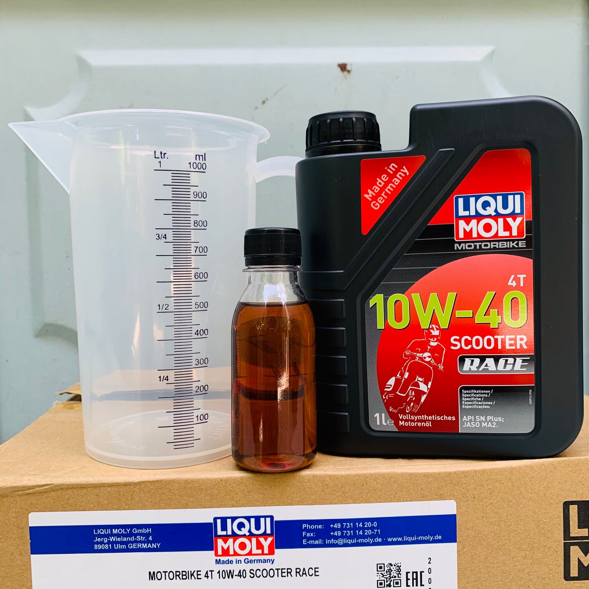 Nhớt Cao Cấp Cho Xe Vespa - Honda Sh 300i - Sh 350i - Combo 1Lit1 1Lit2 1Lit3 1Lit4 1Lit5 Nhớt Liqui Moly Motorbike 4T Scooter Race 10W-40