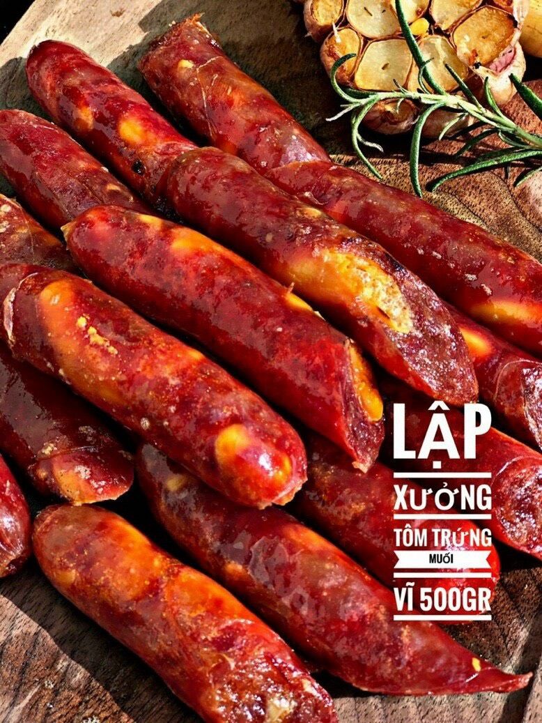 Lạp xưởng tôm trứng muối thơm ngon 500g