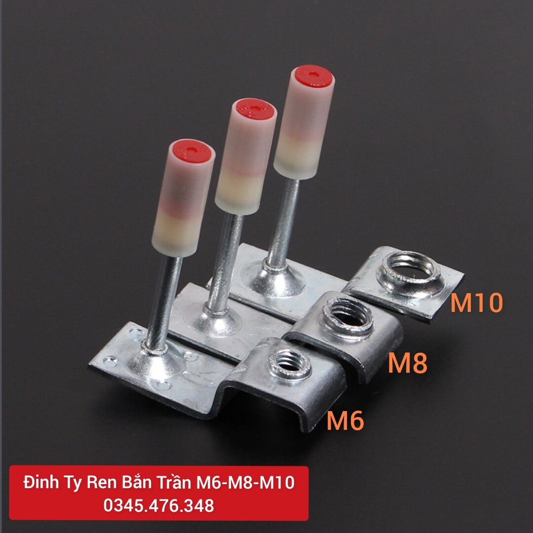 Đinh bắn ty ren tiêu âm chuyên dùng cho trần thạch cao - đinh tắc kê sắt nở m6 m8 m10