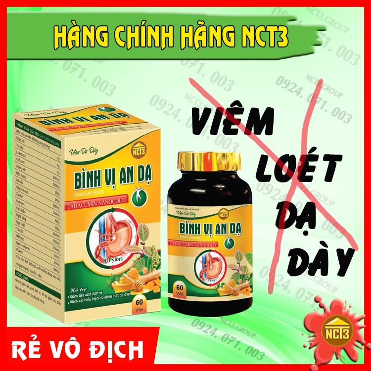 Viên Dạ Dày Bình Vị An Dạ (60 viên) (Hàng Chính Hãng Công Ty NCT3)
