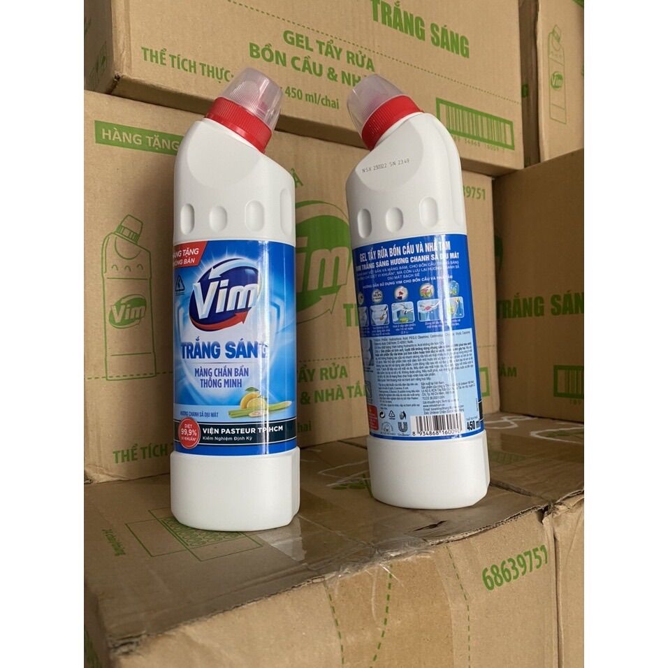 Chai Vim tẩy bồn cầu chanh sả 450ml