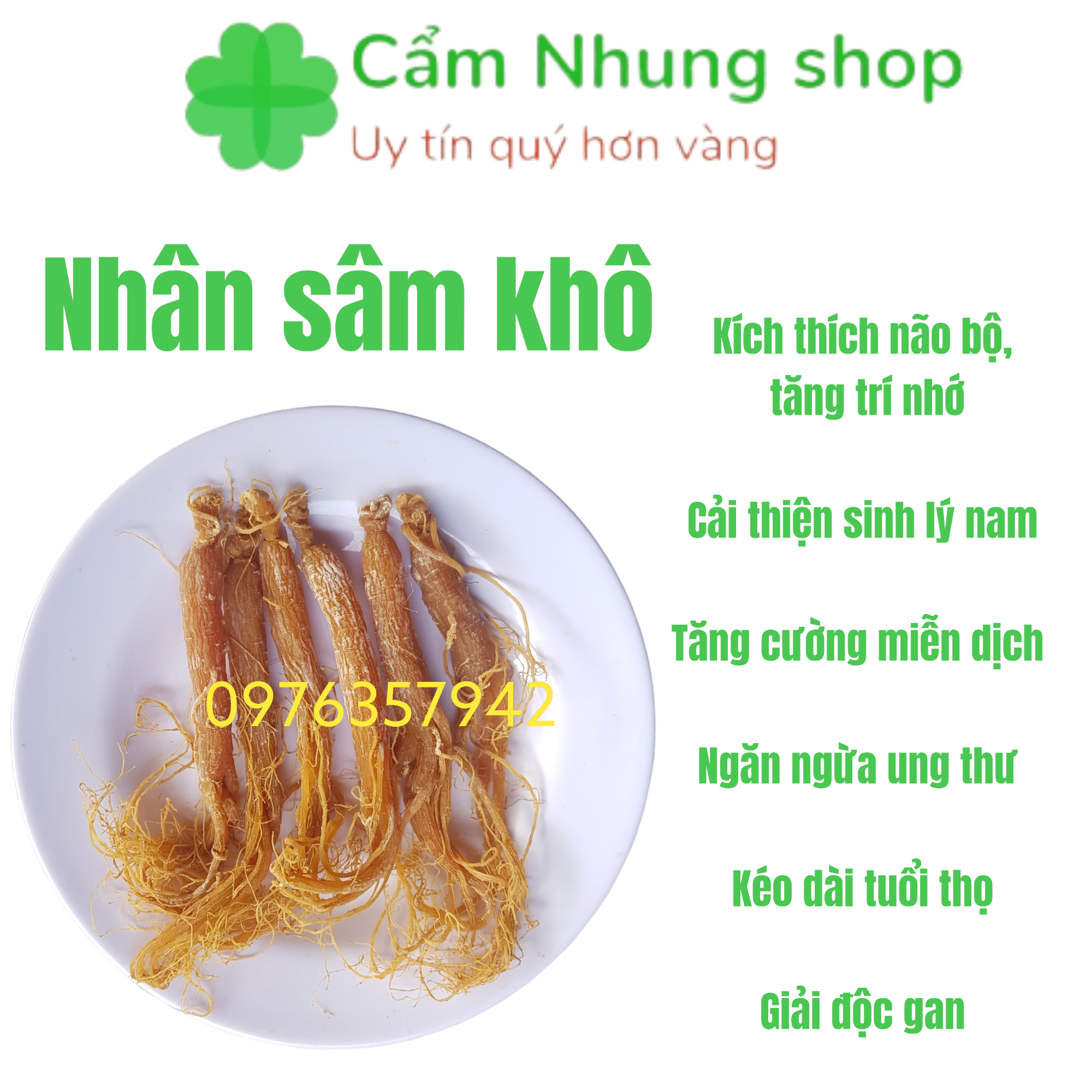 100gr củ nhân sâm khô