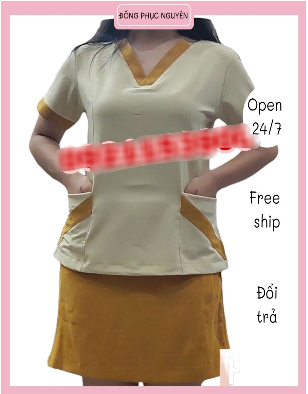 Đồng phục spa màu vàng