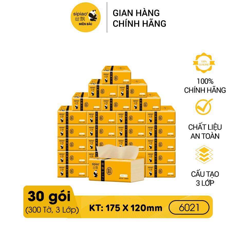 THÙNG 30 GÓI KHĂN GIẤY/ GIẤY ĂN GẤU TRÚC/ GIẤY RÚT SIPIAO 6021 .Giấy dai, bền, đẹp, mà đặc biệt KHÔNG CHẤT TẨY TRẮNG.các mẹ thấm nước dùng thay khăn ướt cho các bé rất an toàn nhé.